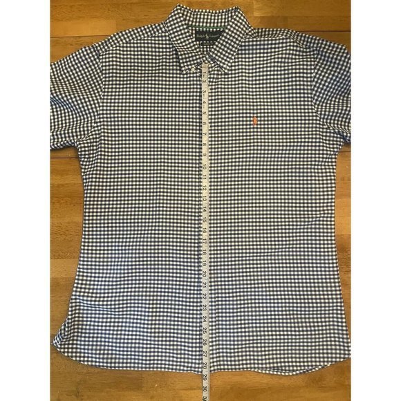 Polo Ralph Lauren Classic Fit Blue Gingham Button Front Casual Shirt XXL - Picture 3 of 6